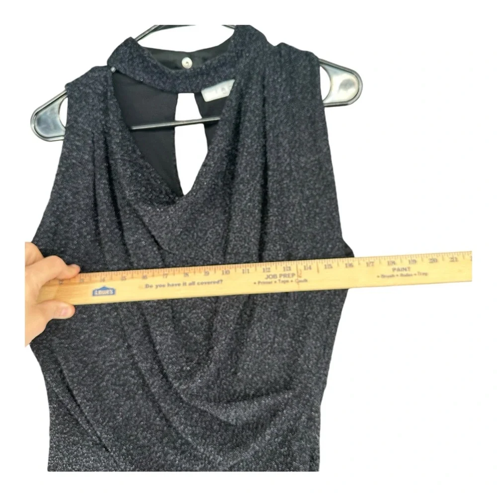 IRO Paris 36 Black Foa Sparkly Cutout Blouse High Neck Party Cocktail Sexy - Picture 13 of 15